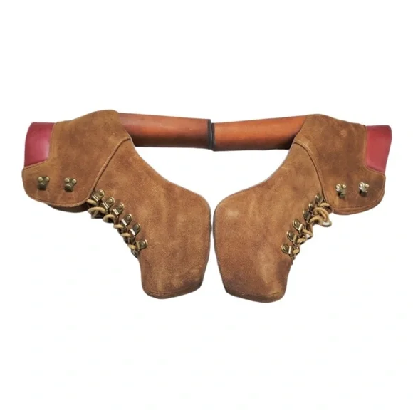 Jeffrey Campbell Everest Platform Bootie Workboot - Picture 3 of 8